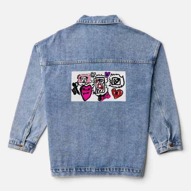 Dalmatiner hübsch  jeansjacke (Rückseite)