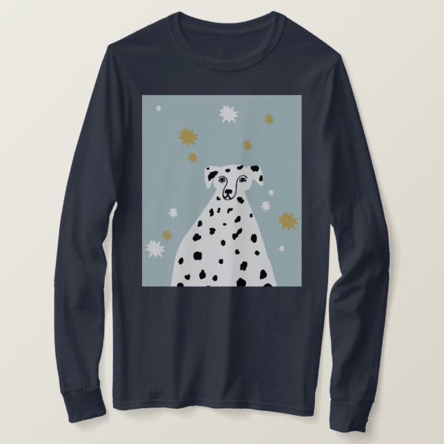 Dalmatiner Hund Abstrakt Illustration T-Shirt (Design vorne)