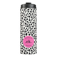 Dalmatiner-Hund abstraktes Muster Hot Pink Monogra