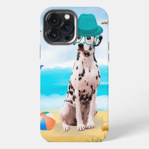 Dalmatiner Hund am Strand iPhone 13 Pro Max Hülle
