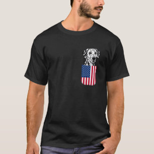 Dalmatiner Hund Amerikanische Flagge Patriotisch 4 T-Shirt