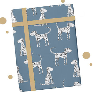 Dalmatiner Hund Aquamarin grün Geschenkpapier
