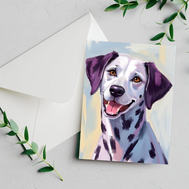 Dalmatiner-Hund Aquarell-Gemälde Karte (Von Creator hochgeladen)