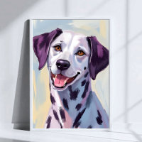 Dalmatiner-Hund-Aquarellmalerei Haustierkunst