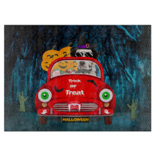 Dalmatiner Hund Autofahren Auto Beängstigend Hallo Schneidebrett