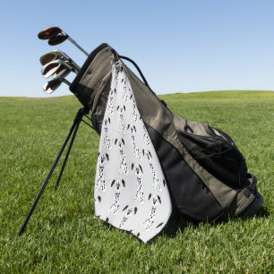 Dalmatiner-Hund-Design, Hintergrund in beliebiger Golfhandtuch