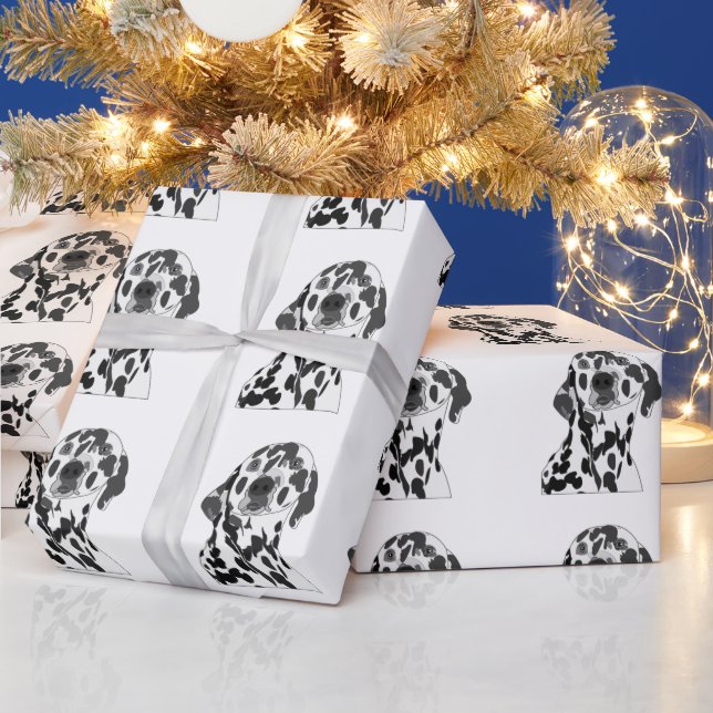 Dalmatiner Hund  Geschenkpapier (Feiertage)