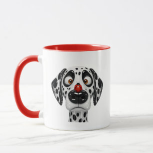 Dalmatiner-Hund-Gesicht-Illustration Tasse
