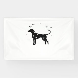 Dalmatiner Hund - Halloween Moon Silhouette Classi Banner