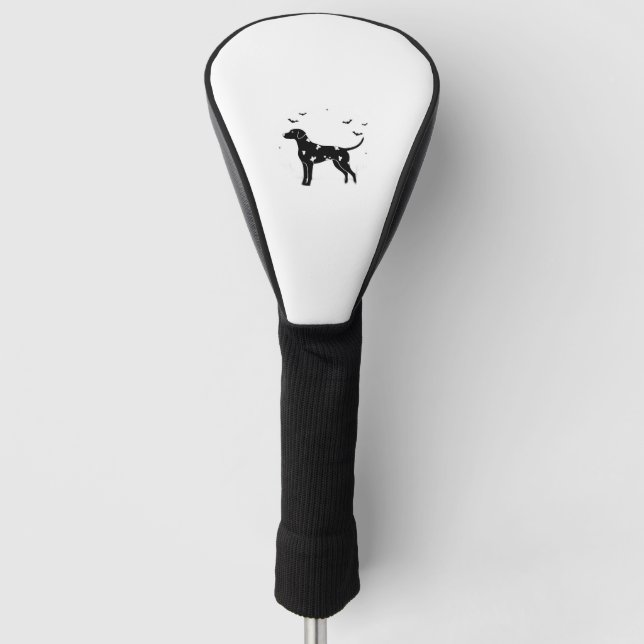 Dalmatiner Hund - Halloween Moon Silhouette Classi Golf Headcover (Vorderseite)
