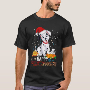 Dalmatiner Hund Happy Hallothanksmas Erntedank Ch T-Shirt