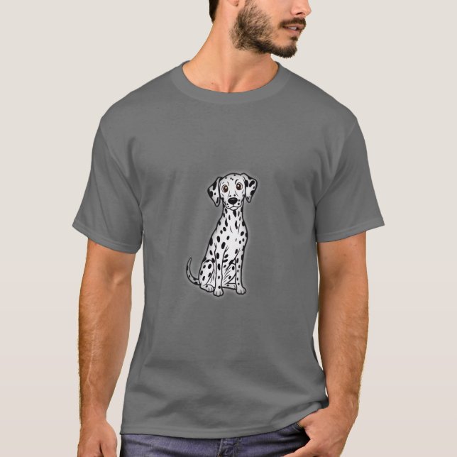 Dalmatiner-Hund Illustration T-Shirt (Vorderseite)