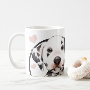 Dalmatiner Hund jeden Snack, den Sie machen Kaffeetasse