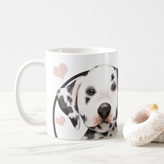 Dalmatiner Hund jeden Snack, den Sie machen Kaffeetasse (Mit Donut)