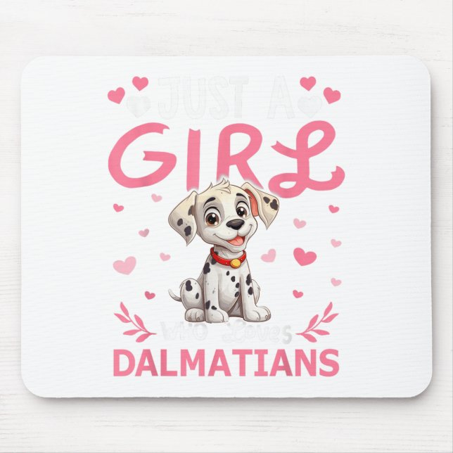 Dalmatiner-Hund Mädchen Frauen Nur Ein Mädchen Das Mousepad (Vorne)