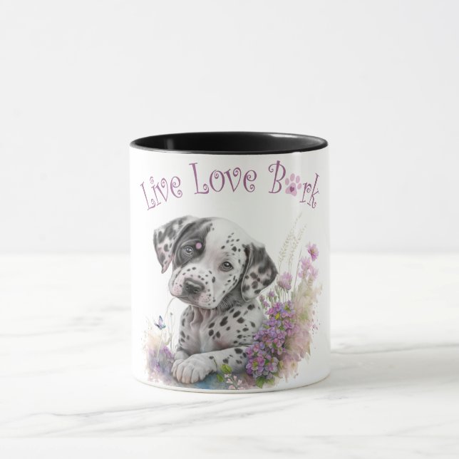 Dalmatiner Hund Mama Bläschen Tasse (Zentrum)