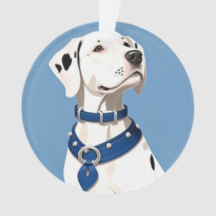 Dalmatiner Hund mit blauem Collar Ornament