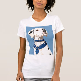 Dalmatiner Hund mit blauem Collar T-Shirt