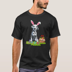 Dalmatiner Hund Ostereier Jagd Sonnen Dalmatiner E T-Shirt