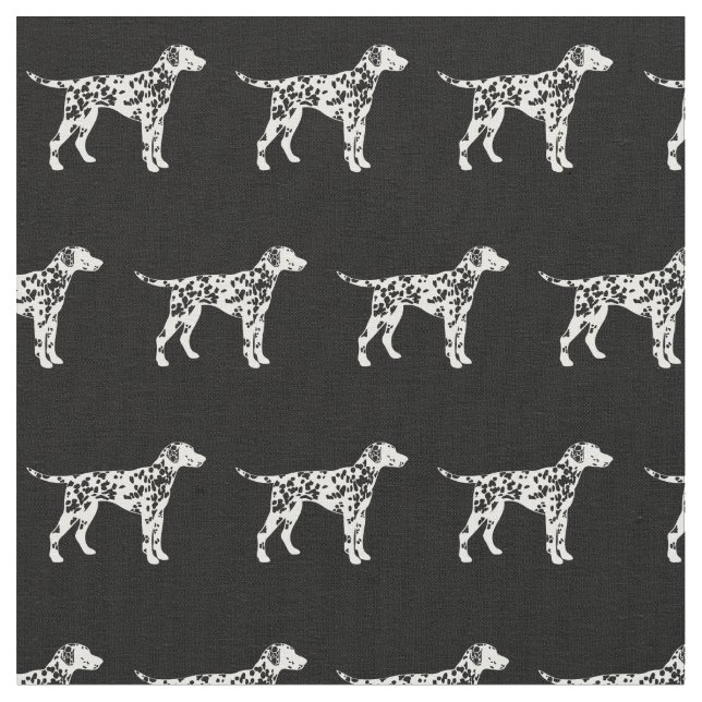 Dalmatiner Hund Silhouette Haustier Stoff (Nahaufnahme)