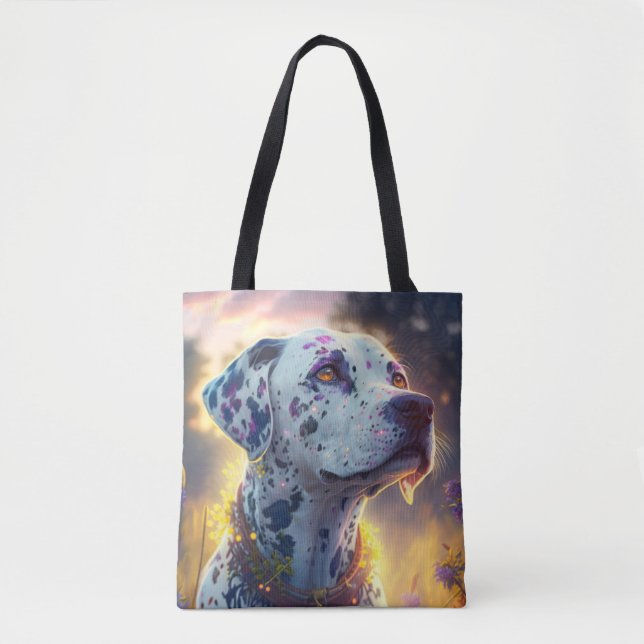 Dalmatiner Hund Tierportrait Malerei Liebe (Vorderseite)