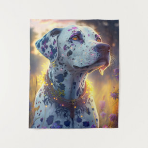 Dalmatiner Hund Tierportrait Malerei Liebe Wandteppich