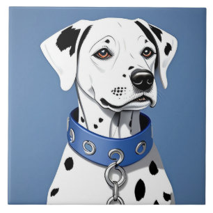 Dalmatiner Hund tragen einen blauen Collar Fliese