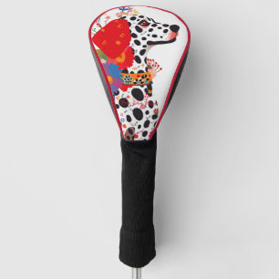 Dalmatiner Hund und Blume 001 - Schneidereichen Golf Headcover