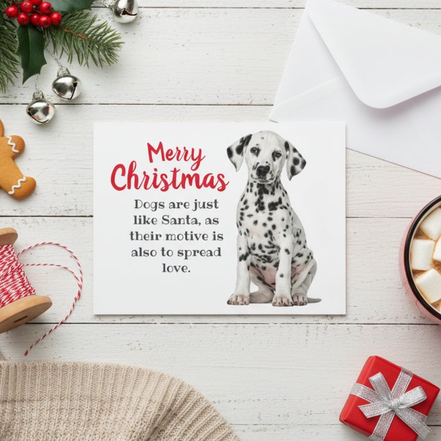 Dalmatiner Hund Urlaubskarte Feiertagspostkarte (Dalmatian Dog Holiday Card)