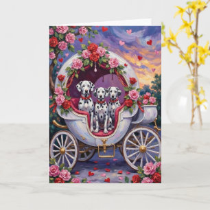 Dalmatiner Hund Valentinstag  Karte