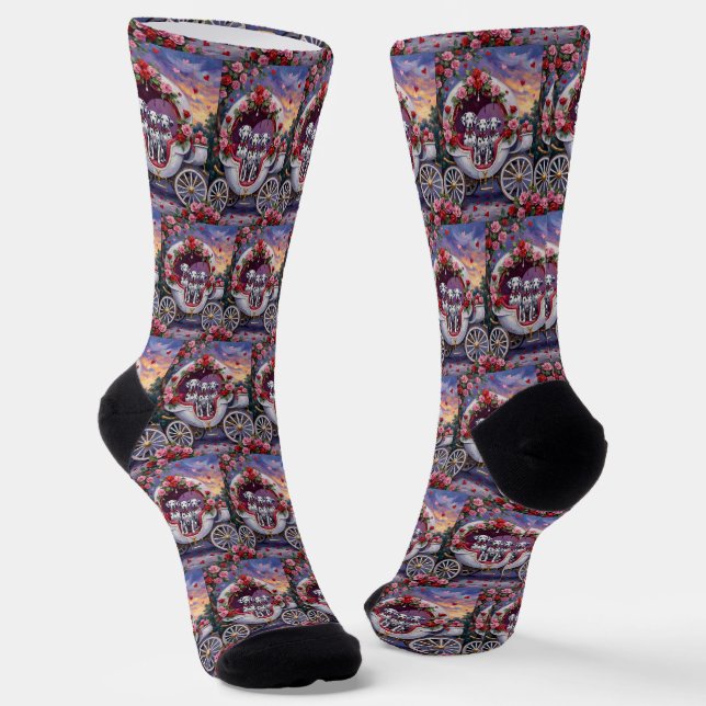 Dalmatiner Hund Valentinstag  Socken (Gewinkelt)