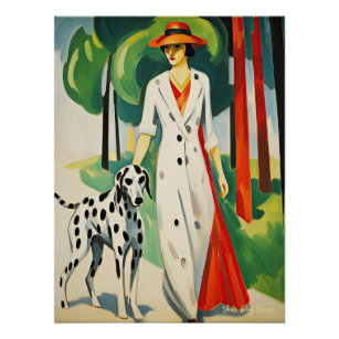 Dalmatiner-Hund wandern im Park 05 - Madeleine M Poster