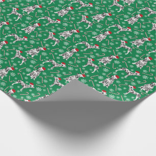 Dalmatiner Hund Weihnachtsfeiern Geschenkpapier