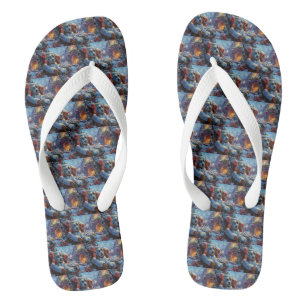 Dalmatiner-Hund-Weihnachtsfest Flip Flops