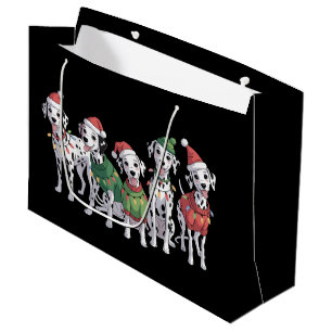 Dalmatiner-Hund-Weihnachtsliebhaber Xmas Hundemutt Große Geschenktüte