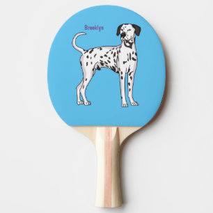 Dalmatiner-Hunde-Cartoon Tischtennis Schläger