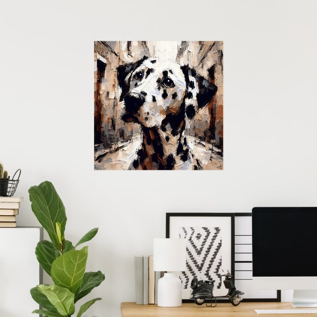 Dalmatiner-Hunde-Kunstposter Poster (Heimbüro)