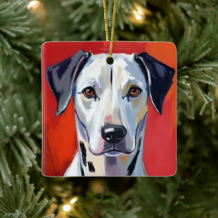 Dalmatiner Hunde-Malerei Haustier Aquarell Keramikornament