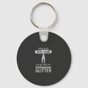 Dalmatiner-Hundehaar-Glitter Lustiges Haustier Schlüsselanhänger