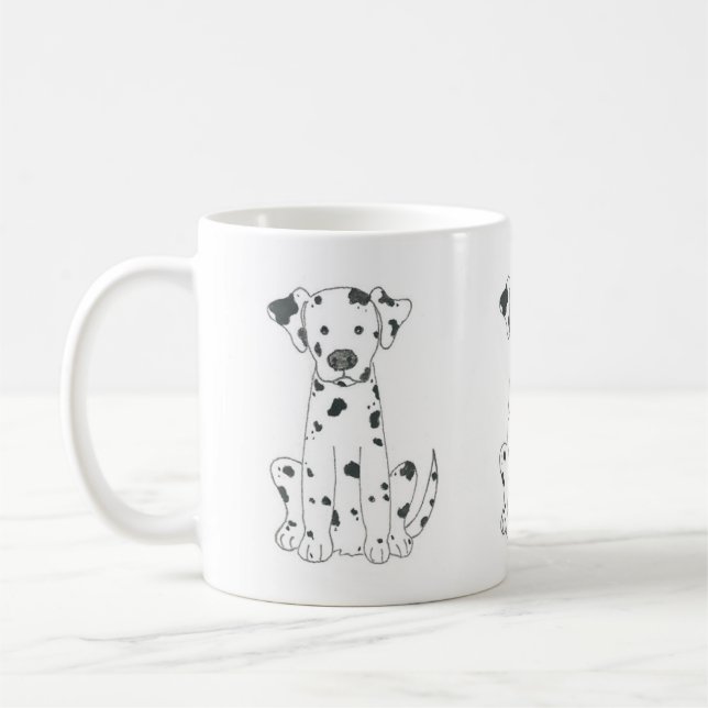 Dalmatiner-Hundekaffee-Tasse Kaffeetasse (Links)