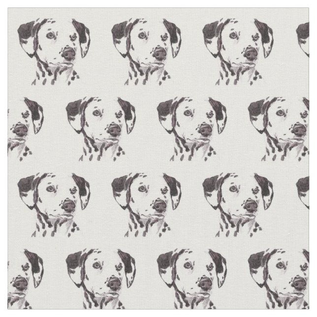 Dalmatiner-Hundekunst-Gewebe Stoff (Nahaufnahme)