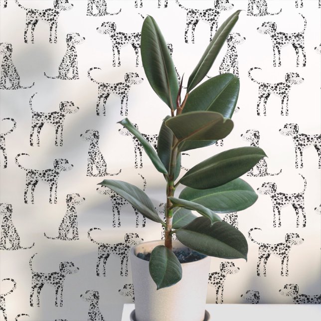 Dalmatiner-Hundemuster Tapete (Fun Dalmatian dog peel and stick art wallpaper for animal and pet lovers)