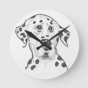 Dalmatiner-Hundewand-Uhr Runde Wanduhr