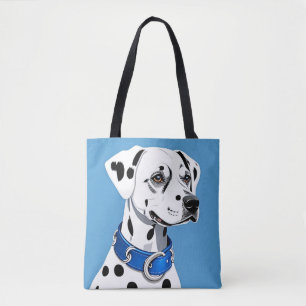 Dalmatiner-Hundportrait mit blauem Collar