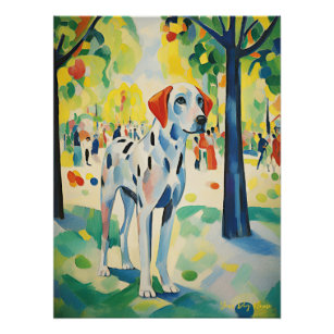 Dalmatiner-Hundspaziergang im Park 01 - Madeleine  Poster