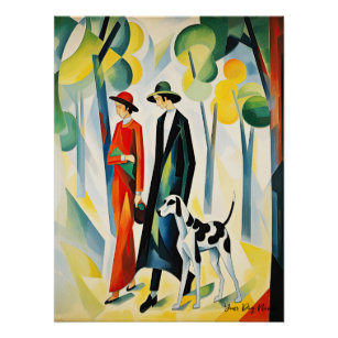 Dalmatiner-Hundspaziergang im Park 03 - Madeleine  Poster
