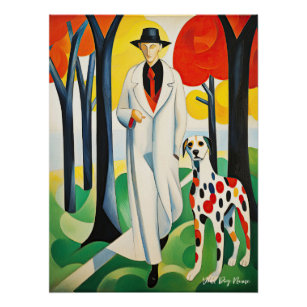 Dalmatiner-Hundspaziergang im Park 04 - Madeleine  Poster