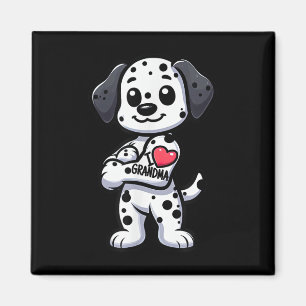 Dalmatiner I Liebe Oma Funny Dog Tattoo Magnet