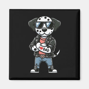 Dalmatiner I Liebe Vater Funny Dog Tattoo Magnet