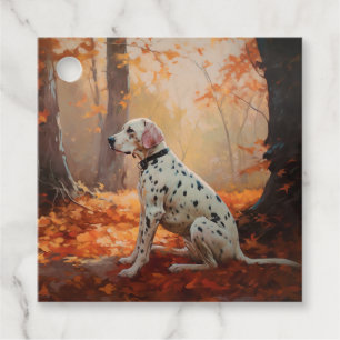 Dalmatiner im Herbst Leaves Fall Inspiriert Geschenkanhänger